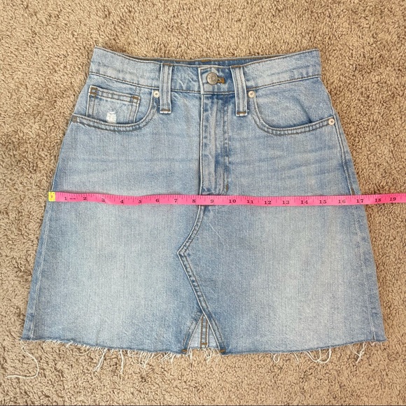 Madewell Rigid Denim A-Line Mini Skirt: Cutout Edition - Picture 12 of 14